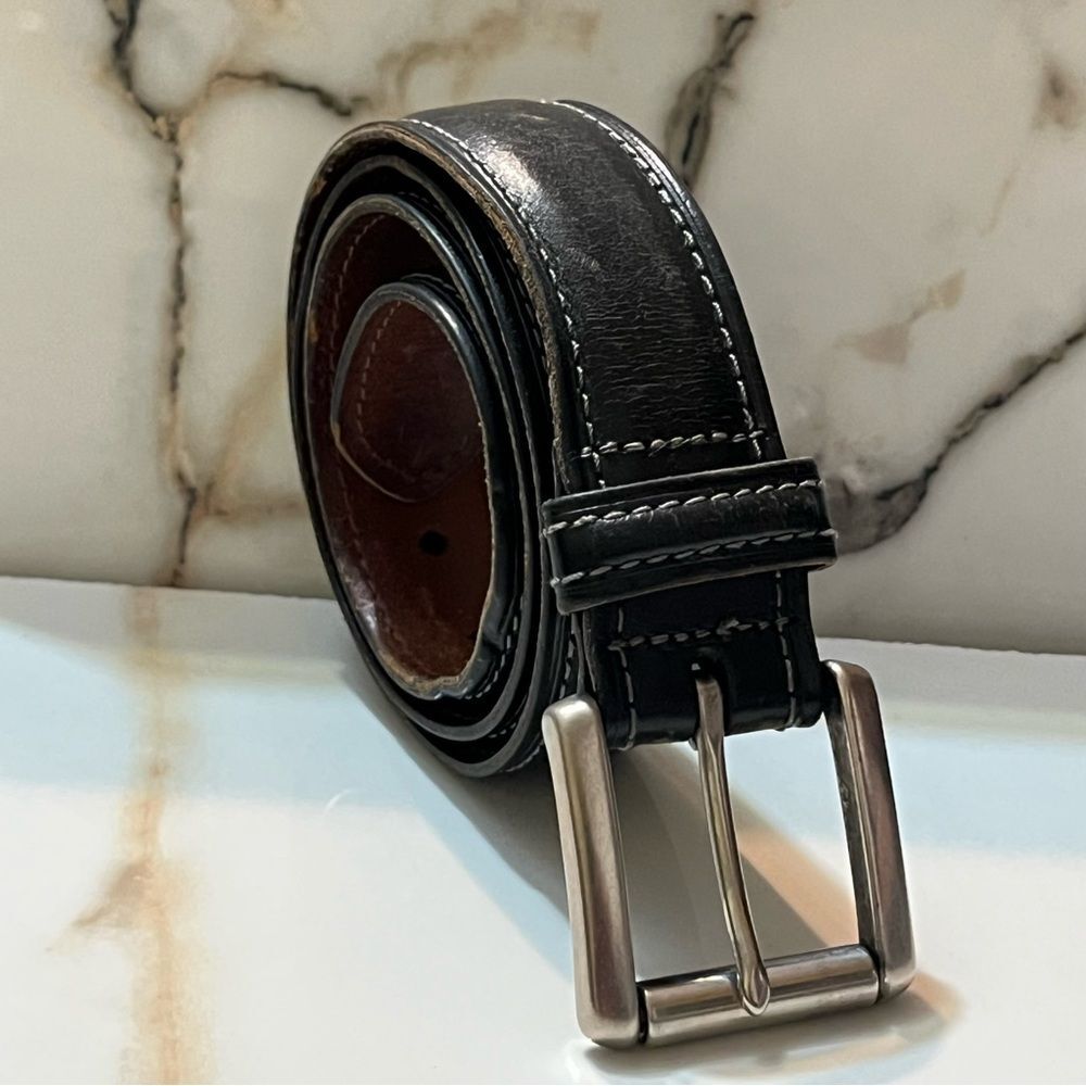 RARE Vtg COACH 3888 Handcrafted Turkey VEG-TAN Leather Belt 34 - BIFL Heritage